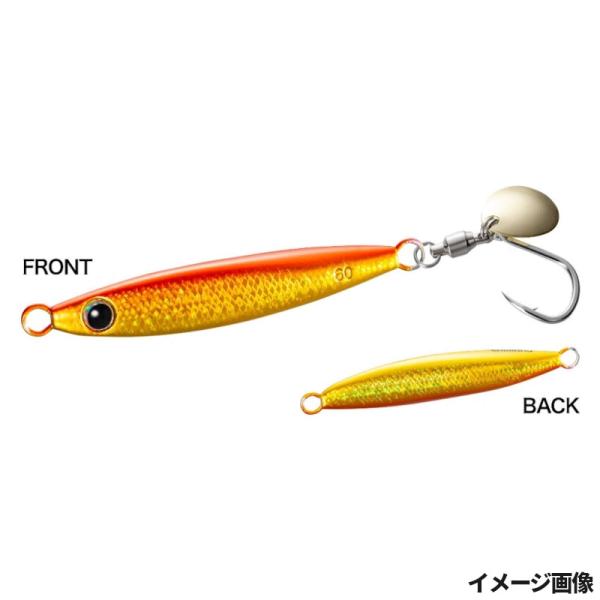 シマノ オシア  ●カラー:004 Sアカキン ●サイズ:60g ●全長:72mm ●自重:60g ●タイプ:シンキング ●フック:#1 ●釣り方、フィールド:ソルトルアー（オフショア）|フラット面やエッジを極力排除したボディ形状での特徴は...