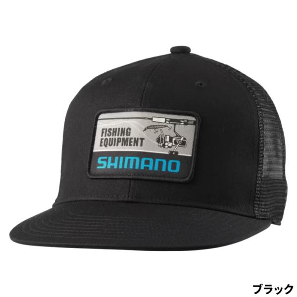 シマノ キャップ グラフィック フラットメッシュキャップ M ブラック CA-067Y