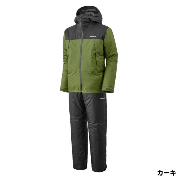 シマノ RB-057X ベーシック インサレーション レインスーツ 01 XL カーキ / 防寒着 防寒ウェア 上下セット シマノ（SHIMANO） 防寒ウェア ベーシックインサレーション レイン