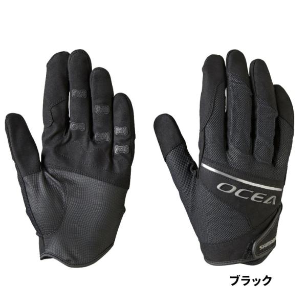 シマノ オシア  ●カラー:ブラック ●サイズ:L|オフショアゲームに必要な耐久性と保護性が充実したベーシックグローブ。指先レザーの配置見直しなど新世代のパターン設計。 TKM-04-04-03 SRS-224969363601971 BC...