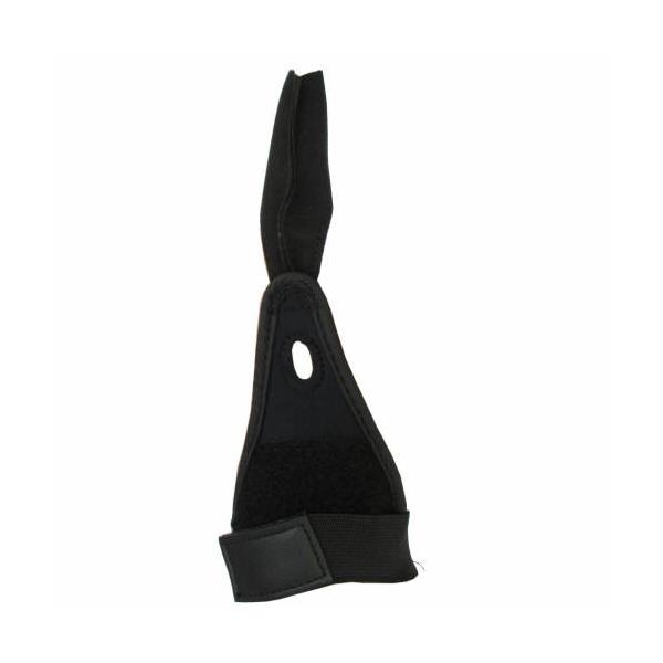 [環境美化協力商品] ●カラー:ブラック ●サイズ:L17cm×W25mm(ゴムベルト) ●素材1:(表)クロロプレン、合成皮革 ●釣り方、フィールド:投げ釣り|投釣りのキャスト時に指を守るフィンガープロテクター。通気性とラインの感覚が伝わ...