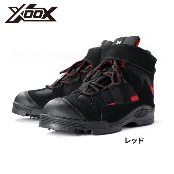 現品限り】 フットウェア XOOX スパイクシューズ 25.0-25.5cm M レッド
