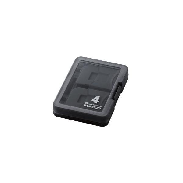 ELECOM エレコム SDカードケース SD microSD カード ケース 4枚 収納 CMC-06NMC4