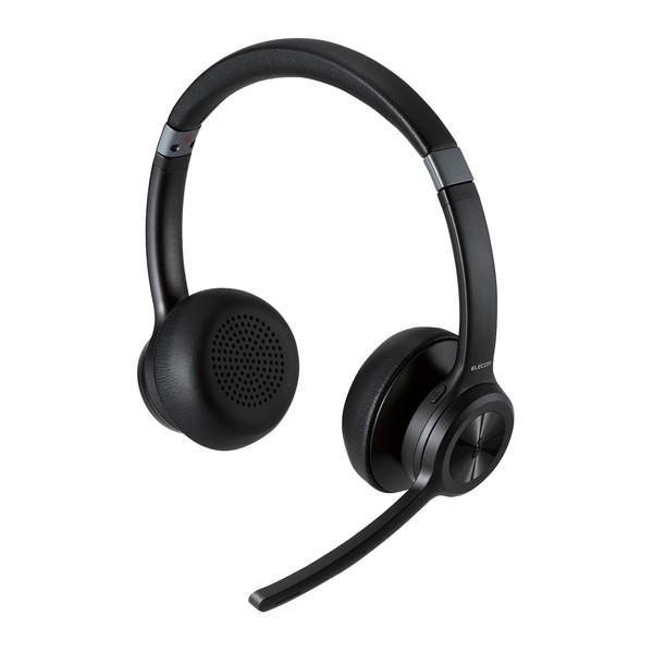 エレコム LBT-HSOH20BK Bluetooth 対応 ヘッドセット ノイズリダクション ステレオ ブルートゥース ヘッドホン