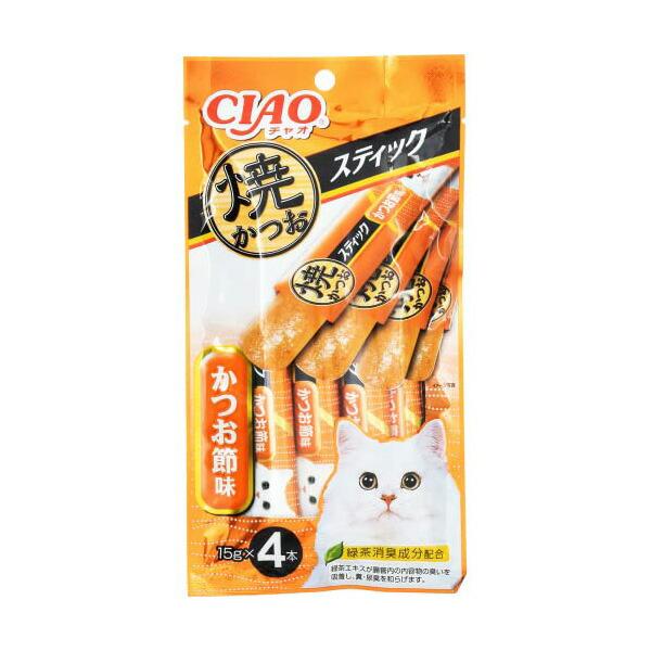 他サイト： (3個セット) いなば チャオ スティック 焼かつおスティック かつお節味 15g×4本 ゼリー おやつ TSC-141 いなばペットフード CIAOの商品画像