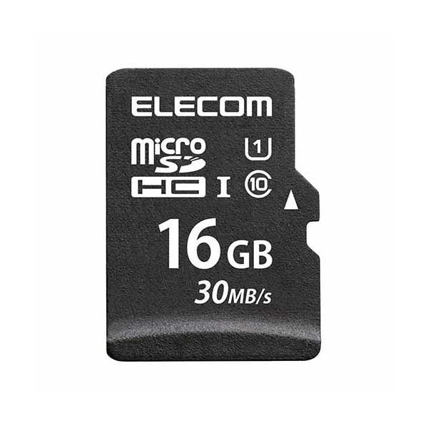他サイト： エレコム MF-MS016GU11LRA マイクロSD カード 16GB UHS-I SD変換アダプタ付 データ復旧サービスの商品画像