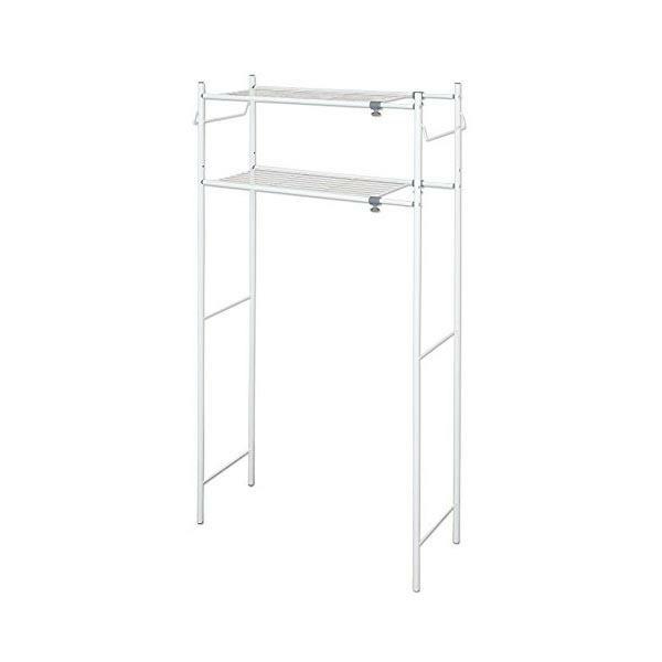 平安伸銅工業 ランドリーラック 棚2段 丸パイプ タオル掛け付き
