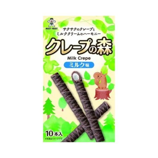 旺旺 クレープの森 ミルク味 10本×10個 : スナック菓子のポイポイ