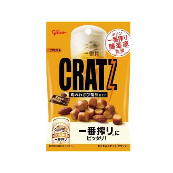 CRATZ グリコ 一番搾り醸造家クラッツ 鶏のわさび醤油 42g×12袋