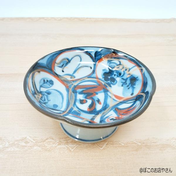 懐石 青華 染付 慶雲年製 小皿 五客(K-XA835) 五代 佐藤走汲 高台皿5客 直径9.8㎝ 東Y6-0308①タカサ