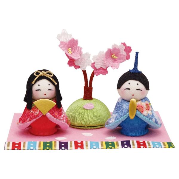 ちりめん細工　雛人形　9点セット（台は付属しておりません） ちりめん細工 雛人形 9点セット（台は付属しておりません）
