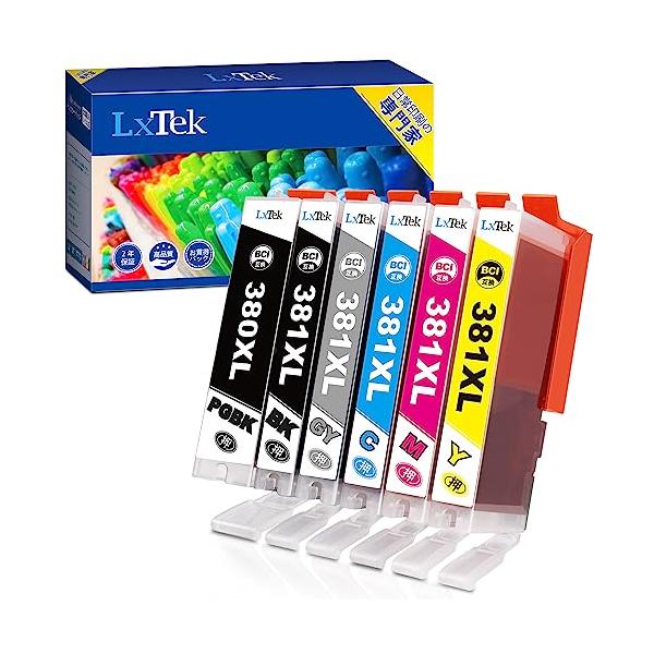 他サイト： 【LxTek】BCI-381XL BCI-380XL 互換インクカートリッジ Canon用 インク 381 380 6色セット大容量/説明書付/の商品画像