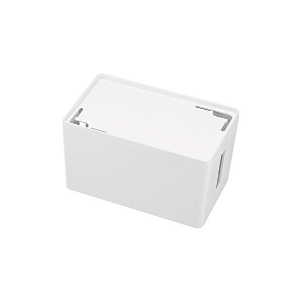 サンワサプライ(Sanwa Supply) ケーブル&タップ収納ボックス Sサイズ ホワイト CB-BOXP1WN2