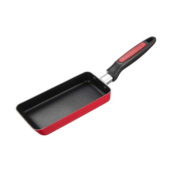 パール金属 ミニ 卵焼き フライパン 8×18cm スリム ガス火専用 玉子焼き器 フッ素加工 コンパクト HB-2173