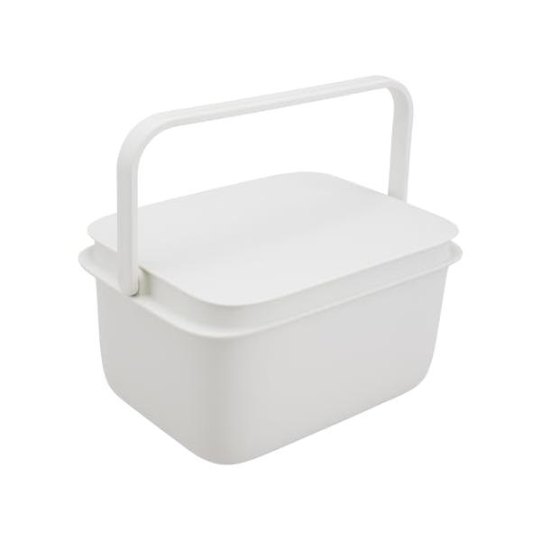 マーナ (marna) バケツ (四角 / 10L) 蓋付きバケツ (スクエア/目盛り付き) 取っ手付き 洗い桶 洗濯桶 つけ置き洗い きれいに