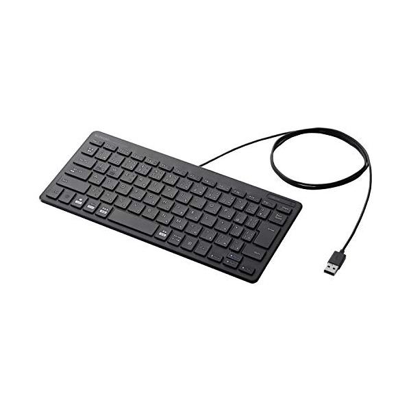 エレコム キーボード 有線 パンタグラフ ミニキーボード ブラック TK-FCP096BK