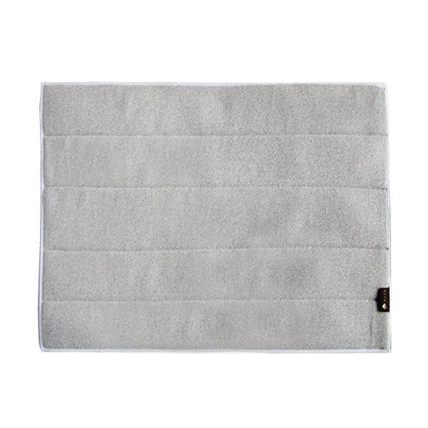 オカ PLYS base (プリス ベイス) 水切り吸水マット Lサイズ 約35×45cm (グレー)