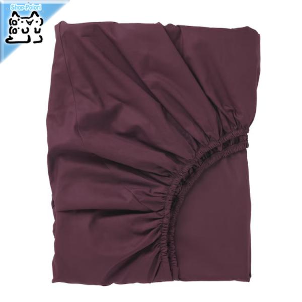 IKEA - イケア - ULLVIDE -ウッルヴィーデ- ボックスシーツ ディープレッド 140x200cm ダブルサイズ (405.580.82)