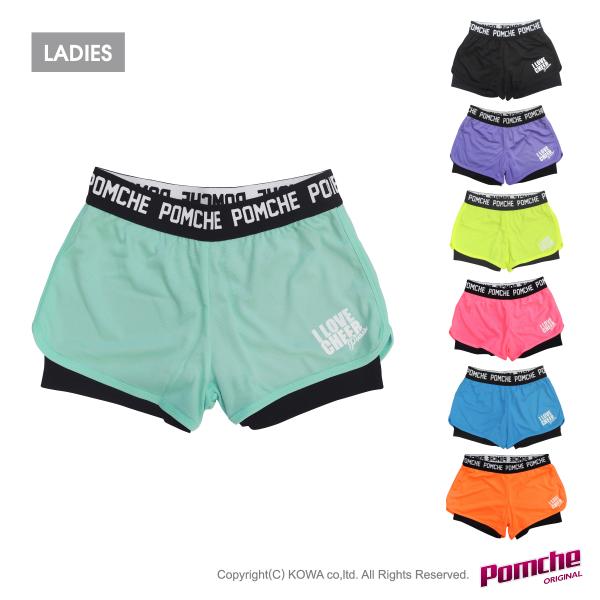 【ネコポス対応商品★2枚まで】※在庫限り販売終了※カラーによってマークの発色が薄い部分がございます。　ご了承のうえご購入をお願いいたします。素材：ポリエステル95％　ポリウレタン5％インナーパンツ付きショートパンツ☆インナー付なので、足を上...