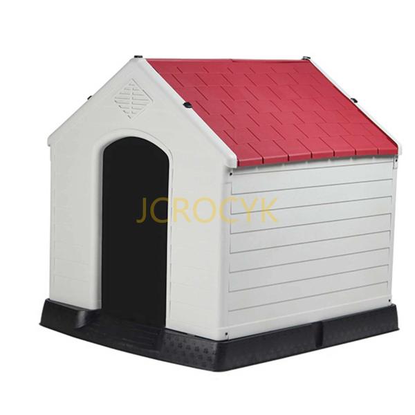 中型犬用屋外犬小屋 ホワイトとグリーン Amazon | 犬舎 室外 犬小屋 屋外用 中型犬用 大型犬用 ドア付き