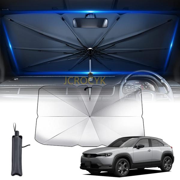 汎用機種 車用サンシェード 傘型 に適しMAZDA マツダ MX-30 DR型 DREJ3P/DRH3P型 2020+ 10本骨 サンシェード 車 フロント 軽