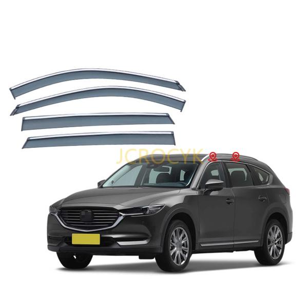 車用サイドバイザー マツダ CX-8 KG系 7人乗り 2019 専用 ドアバイザー サイドバイザー 車種専用設計 カーレインシールド トリムカバー 雨除け 換