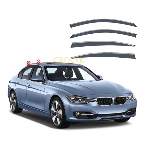 【4枚 】車用サイドバイザー BMW 3 シリーズ F30 2011-2019 専用 ドアバイザー サイドバイザー 車種専用設計 カーレインシールド トリムカバー 雨除け 換気 ド