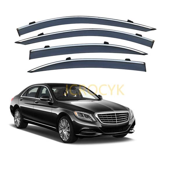 ベンツ　 W２２１　Sクラス　ショートボディ用　メッキライン　ドアバイザー メルセデスベンツ S クラス セダン W221 W222 V223 2006~2021年 車用