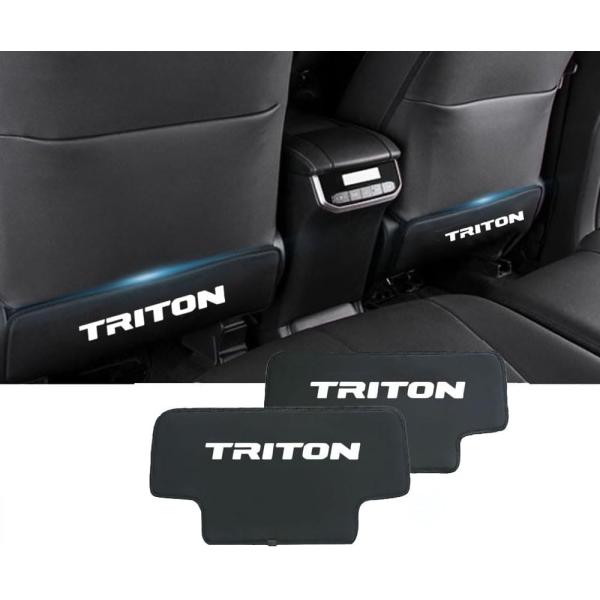 新型トライトンTriton L200 LC2T GLS GSR (2024年2月〜) 専用 キックガード 傷・汚れ防止 刺繍ロゴ  後部座席