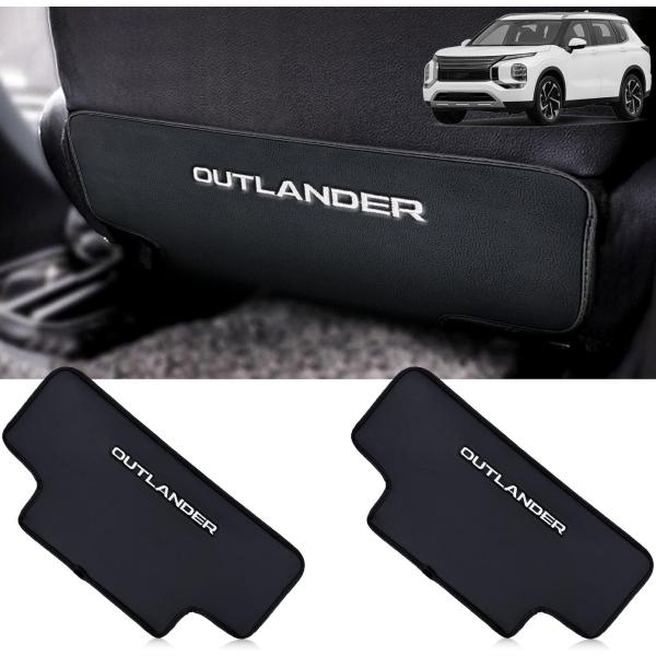 新型アウトランダー 専用 キックガード OUTLANDER PHEV GN0W GN系 専用 キックガード 傷・汚れ防止 刺繍ロゴ  後部座席