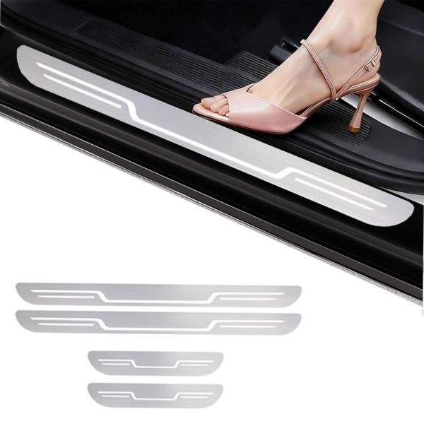 適用三菱アウトランダーPHEV GN0W GN系 2021年12月〜現行専用 スカッフプレート ドアエッジプロテクター 光鏡面デザイン カー用品 ステンレス材質 内装 アクセサ