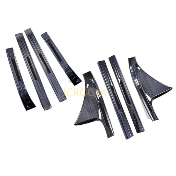 シビック 専用 車 サイドステップガーニッシュ 傷防止 プロテクター ドア スカッフプレート ステップガード カバー (前後8P 内外側)