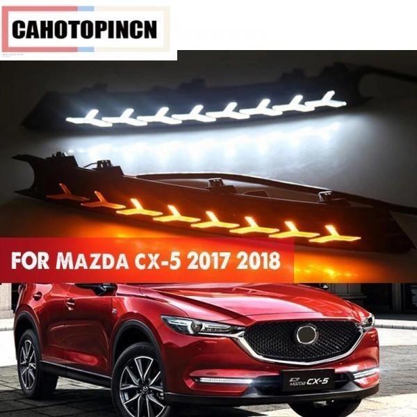 ☆最新デザイン CX-5 CX-8 2017 2018デイライト流れるシーケンシャルウインカー LED領収発行可