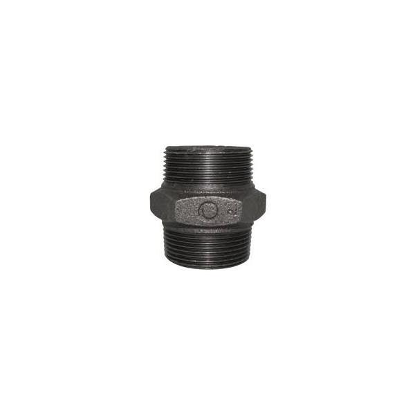 SGP 黒 六角ニップル(HNI)32A(1・1/4) 黒ガス管 インダストリアルデザインとして配管DIYにも人気