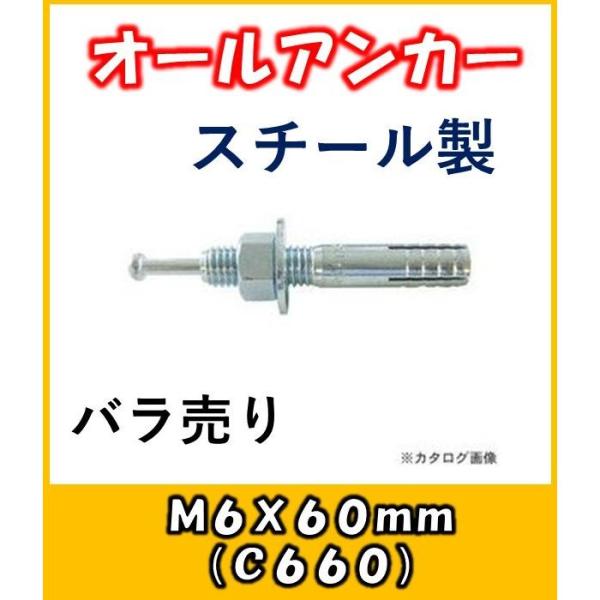 サンコー　オールアンカー　あと施工アンカー　Cタイプ　スチール製　C-660　バラ売り