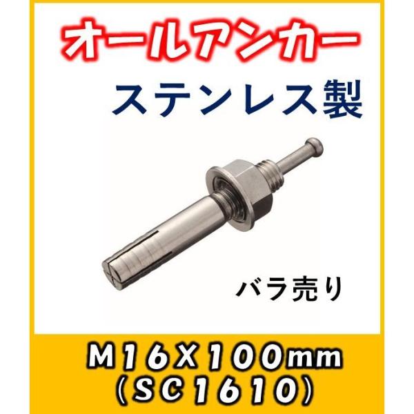 サンコー　オールアンカー　あと施工アンカー　Cタイプ　ステンレス製　SC-1610　バラ売り