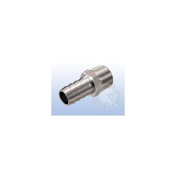 ステンレス(SUS304)製ホースニップル　ネジ径　1/2(15A)×12φ