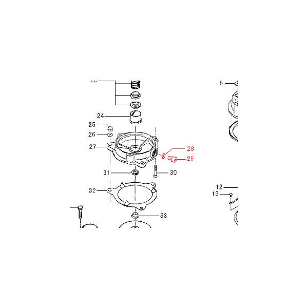 鶴見製作所 一般工事排水用ポンプ非自動型HS2.4S（-53-63）用部品（28）パッキン【801121246119】(29)注油プ ラグ【801035125139】