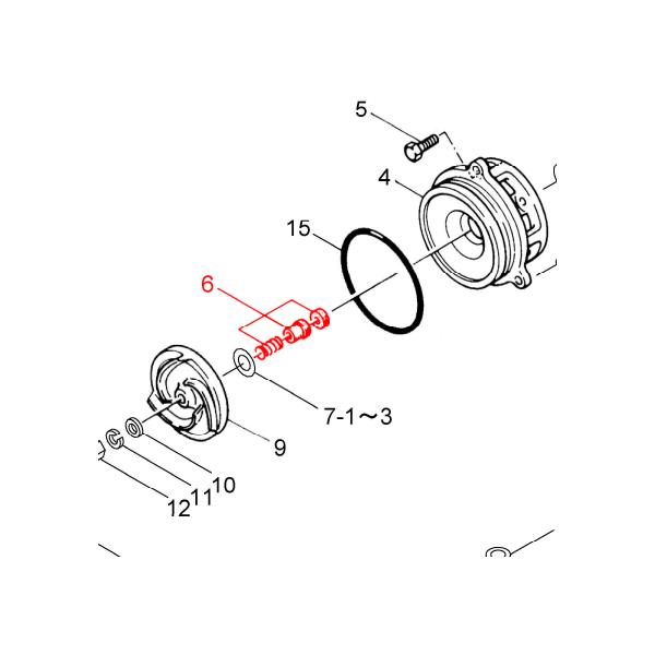 川本ポンプ 自吸渦巻ポンプ GSO2-505-CE1.5用 メカニカルシールHK9A