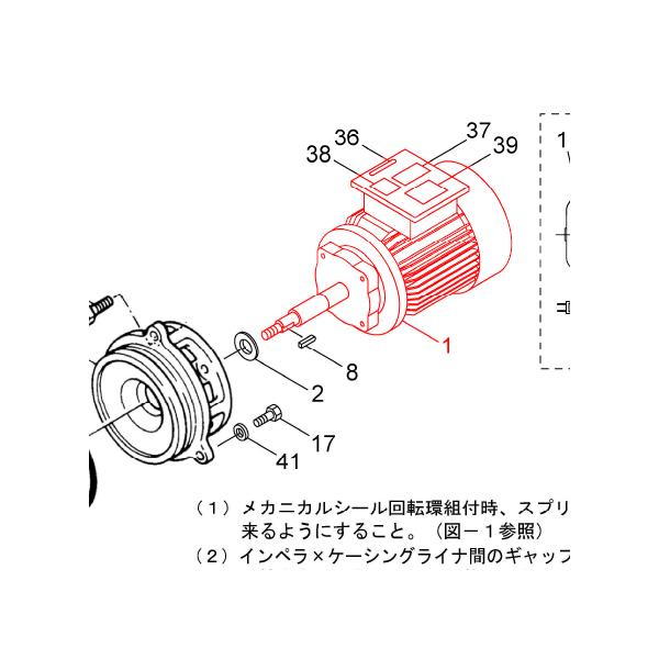 自吸渦巻ポンプ GSO3-405-C0.4用 モータGS-CW0.4S (1)【05331530 自吸渦巻ポンプ GSO3-405-C0.4用 モータGS-CW0.4S (1)【05331530