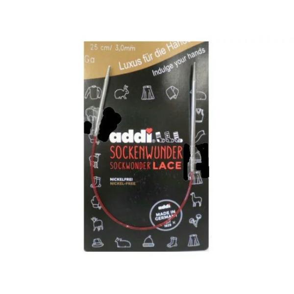 addi �A�f�B �\�b�N�����_�[ ���[�X �֐j 25cm 2.0mm�`3.5mm Sockenwunder Lace ��Ώ� ���^�� �~�j�֐j �҂ݐj ���i�摜2