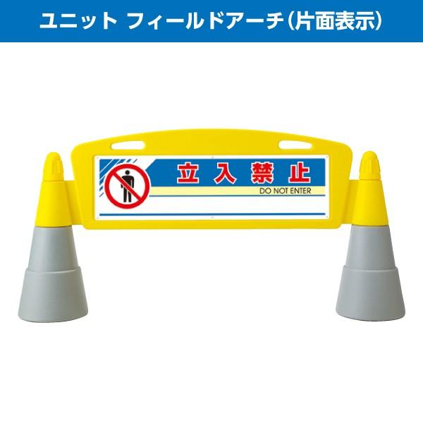 ユニット フィールドアーチ 片面 POPサイン サインボード 工事 作業 看板 パネル 駐車禁止 立入禁止など メーカー直送 送料無料