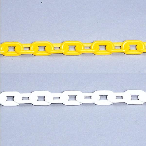 ユニット プラスチックチェーン 10.0m 871-226 黄／871-236 白 ポリエチレン 軽量