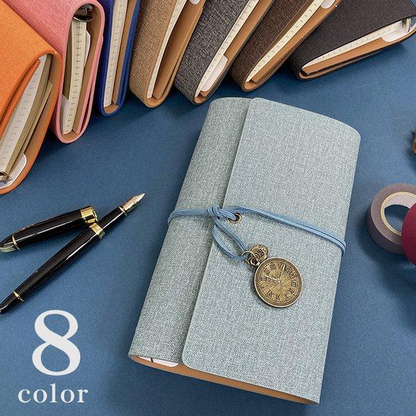 システム手帳 PUレザー B6サイズ 6穴 コンパクト レトロスタイル 標準