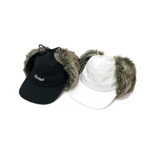 elephant TRIBAL fabrics / Flight Jet Cap(BLACK/WHITE