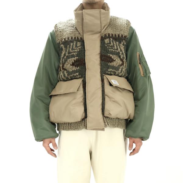 最安値挑戦】 エレファブ Hybrid Cowichan Blouson フライトジャケット