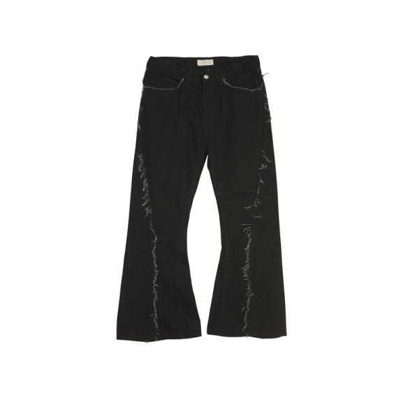 JieDa / ブーツカットパンツ/1/コットン/BLK/無地/Jie-21W-PT01 pop5151_jie-21w-pt01-blk