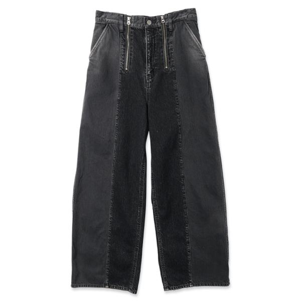 JieDa / SWITCHING ZIP DENIM PANTS/ボトム/1/デニム/IDG/jie-23w-pt01-a pop5151_jie-23w-pt01-a-blk
