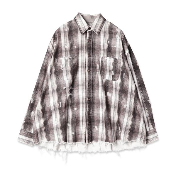 ジャケット・アウター JieDa FLANNWL DAMAGE SHIRT JieDa JieDa(ジエダ) / FLANNEL DAMAGE SHIRT (BROWN) : Proof Of