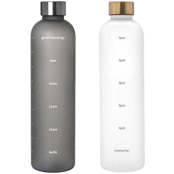 トライタン ウォーターボトル 1L飲むタイミングが一目で分かる、時間の目盛り付き！毎時間200mlの水分を忘れることなく、補給できます。▽1時間単位で目盛りを表示午前9時〜午後6時まで目盛りが記されています。▽こんな方におすすめ水を習慣とし...